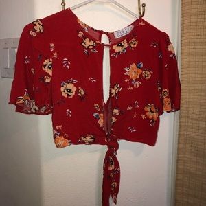 flowered crop top